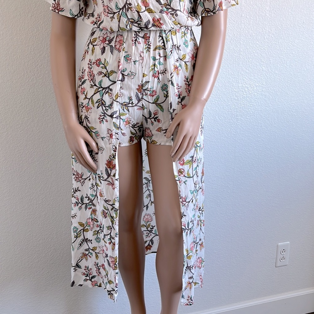 LOTS OF LOVE Women Short Sleeve Bell Sleeve High Low Maxi Dress Size L NWT - Picture 6 of 6